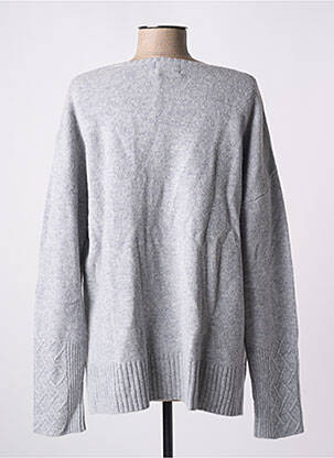 Pull finition bords-côtes manches longues gris BELLA JONES femme