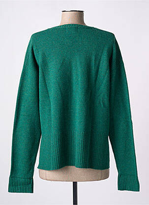 Pull col v manches courtes vert BELLA JONES femme