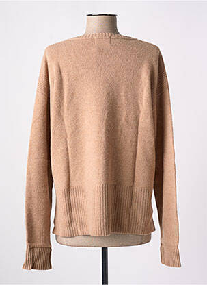 Pull col v manches courtes beige BELLA JONES femme