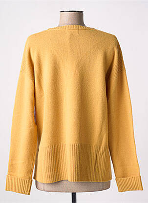 Pull col v manches courtes jaune BELLA JONES femme