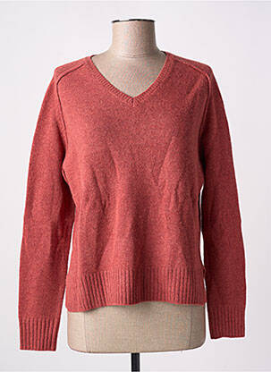 Pull finition bords-côtes manches longues rose BELLA JONES femme