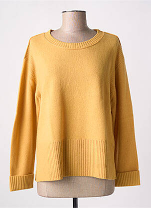 Pull col rond manches longues jaune BELLA JONES femme