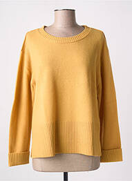 Pull col rond manches longues jaune BELLA JONES femme