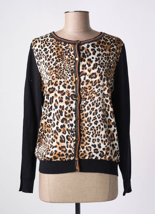 Gilet manches longues noir MARINA V pour femme