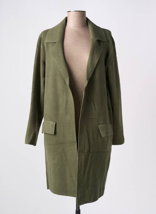 Gilet manches longues vert TANDEM pour femme