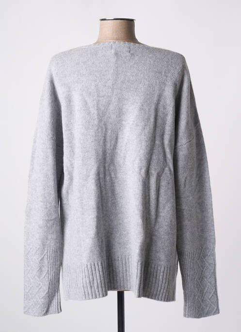 Pull tissage chiné manches longues gris BELLA JONES femme