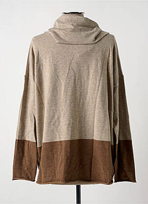 Pull manches longues manches longues marron MARINA V femme