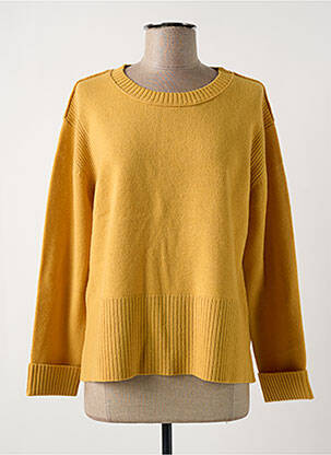 Pull col rond manches longues jaune BELLA JONES femme