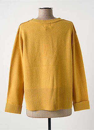 Pull col rond manches longues jaune BELLA JONES femme
