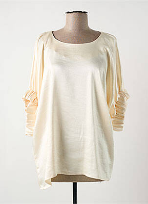 Top coupe fluide manches 3/4 beige LES ACOLYTES femme