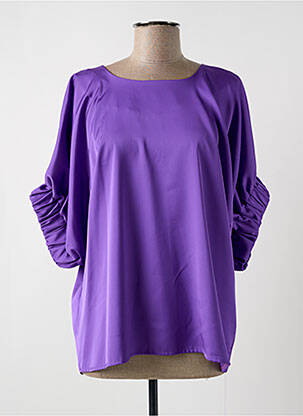 Top coupe fluide manches 3/4 violet LES ACOLYTES femme