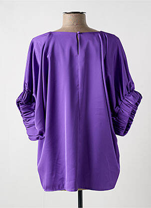 Top coupe fluide manches 3/4 violet LES ACOLYTES femme