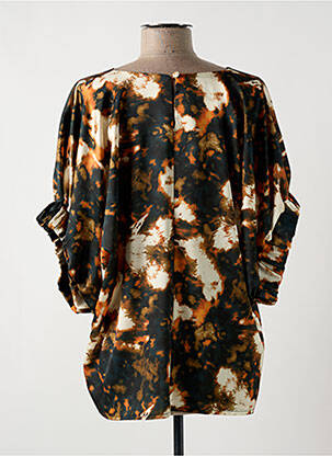 Top imprimé fantaisie manches 3/4 noir LES ACOLYTES femme