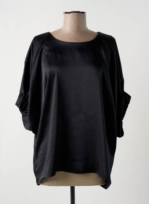 Top coupe fluide manches 3/4 noir LES ACOLYTES femme
