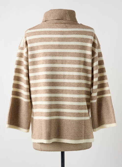 Pull col roulé marron CHANON pour femme