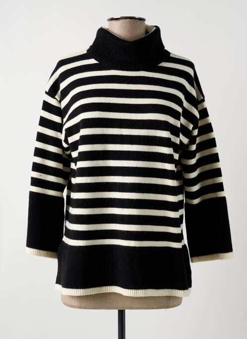 Pull col roulé noir CHANON pour femme