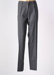 Pantalon droit taille à pinces taille haute gris KACY femme