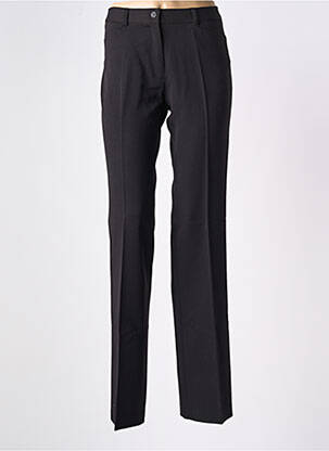 Pantalon droit taille à pinces taille haute noir KACY femme