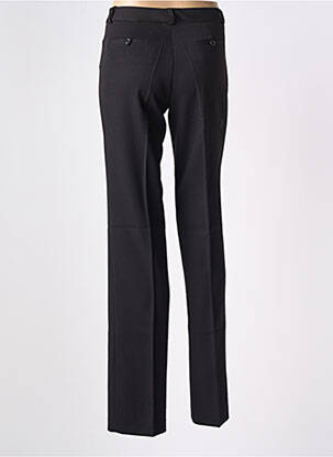 Pantalon droit taille à pinces taille haute noir KACY femme