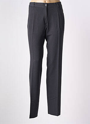 Pantalon droit taille à pinces taille haute gris KACY femme