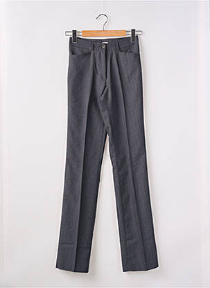 Pantalon slim poches taille haute gris KACY femme
