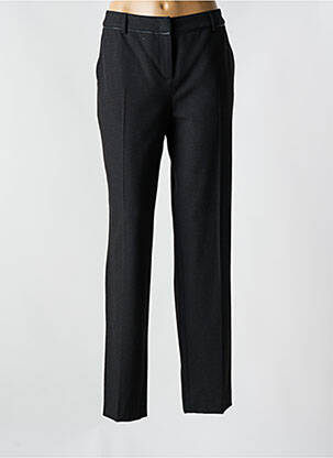 Pantalon droit fermeture zippée sous rabat avec crochet noir GERARD DAREL femme