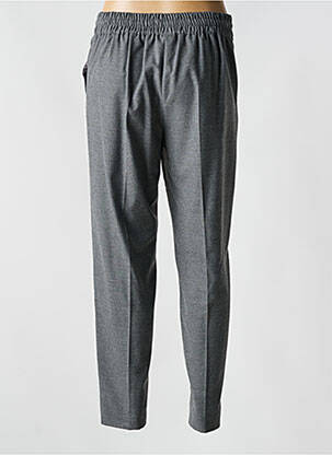 Pantalon droit taille élastique gris EMME M femme