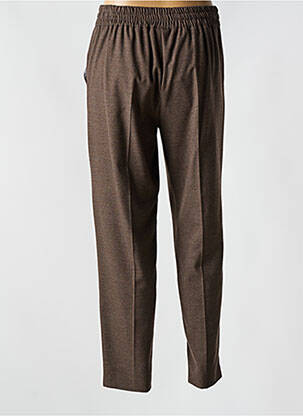Pantalon droit taille élastique marron EMME M femme
