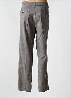 Pantalon droit fermeture zippée sous rabat avec crochet gris WEEKEND MAXMARA femme