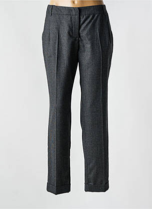 Pantalon droit fermeture zippée sous rabat avec crochet gris WEEKEND MAXMARA femme