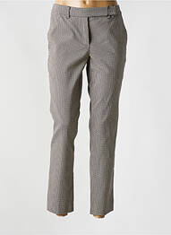 Pantalon droit fermeture zippée sous rabat avec crochet noir MARELLA femme