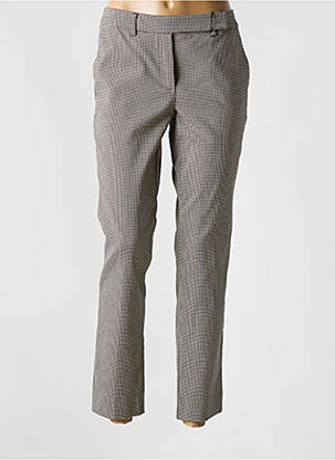 Pantalon droit fermeture zippée sous rabat avec crochet noir MARELLA femme