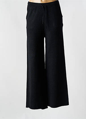 Pantalon flare taille élastique noir MARINA V femme