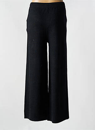 Pantalon flare taille élastique noir MARINA V femme