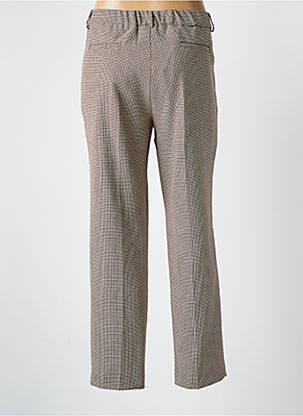 Pantalon droit fermeture zippée sous rabat avec crochet beige GERARD DAREL femme