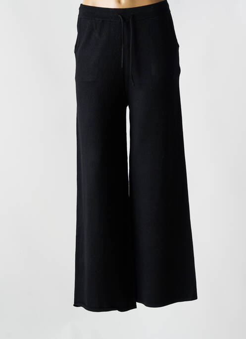 Pantalon flare taille élastique noir MARINA V femme