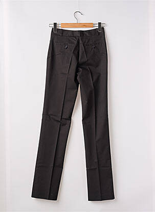 Pantalon droit fermeture zippée sous rabat boutonné taille normale noir KACY femme