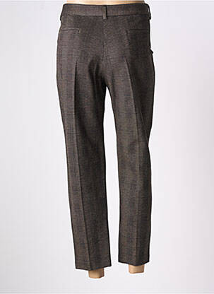Pantalon 7/8 fermeture zippée sous rabat avec crochet taille normale marron GERARD DAREL femme