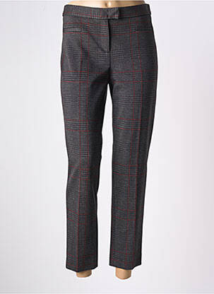 Pantalon 7/8 fermeture zippée sous rabat avec crochet taille normale gris GERARD DAREL femme