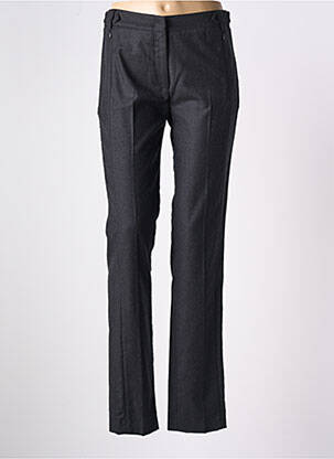 Pantalon droit fermeture zippée sous rabat avec crochet taille normale noir GERARD DAREL femme