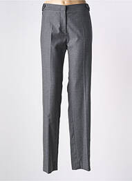 Pantalon droit fermeture zippée sous rabat avec crochet taille normale gris GERARD DAREL femme