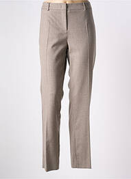 Pantalon droit fermeture zippée sous rabat avec crochet taille normale beige WEEKEND MAXMARA femme
