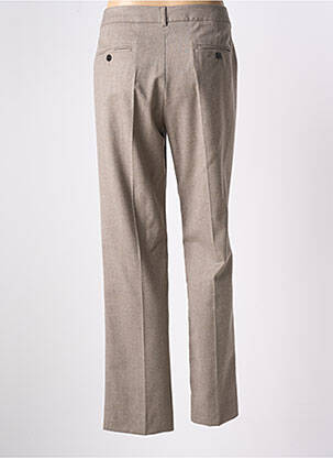 Pantalon droit fermeture zippée sous rabat avec crochet taille normale beige WEEKEND MAXMARA femme