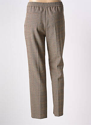 Pantalon droit fermeture zippée sous rabat avec crochet taille normale marron GERARD DAREL femme