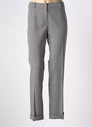Pantalon droit fermeture zippée sous rabat avec crochet taille normale noir WEEKEND MAXMARA femme