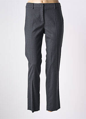 Pantalon droit fermeture zippée sous rabat avec crochet taille normale gris WEEKEND MAXMARA femme