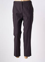 Pantalon 7/8 fermeture zippée sous rabat avec crochet taille normale violet PABLO femme