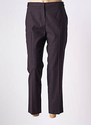 Pantalon 7/8 fermeture zippée sous rabat avec crochet taille normale violet PABLO femme