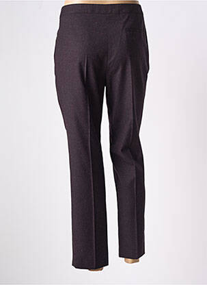 Pantalon 7/8 fermeture zippée sous rabat avec crochet taille normale violet PABLO femme