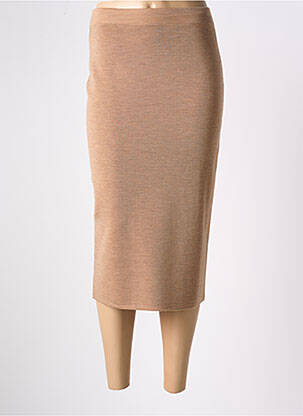 Jupe mi-longue coupe droite marron MAX MARA femme